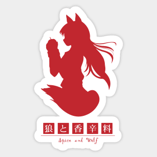 Spice and Wolf Red Sticker